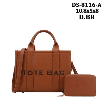 DS-8116A BR TOTE BAG  BAG WITH WALLET