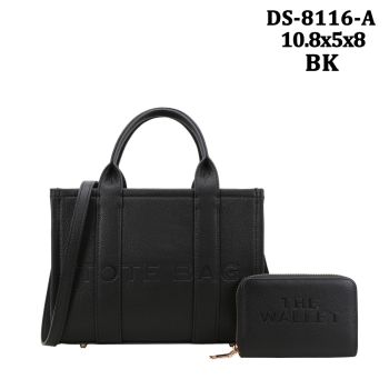 DS-8116A BK TOTE BAG  BAG WITH WALLET