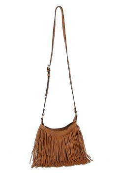 DX-0187 BR FRINGE CROSSBODY BAG