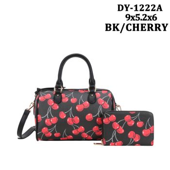 DY-1222BK/CHERRY CROSS BODY BA G WITH WALLET