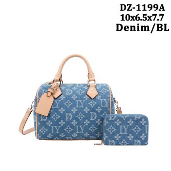DZ-1199A DEM/BL DESIGNER CROSS BODY BAG WITH WALLET
