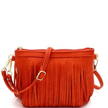 E091 OR FRINGED BOHEMIAN WRISTLET CROSS BODY