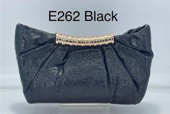 E262 BK METAL CLUCH BAG