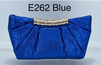 E262 BL METAL CLUCH BAG