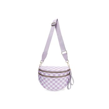EGZ062PP Nylon Checkered Bum Bag Crossbody Bag