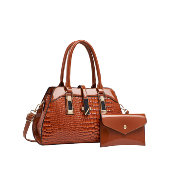 EGZ075BR PATTERN DESIGNER BAG WITH COIN WALLET
