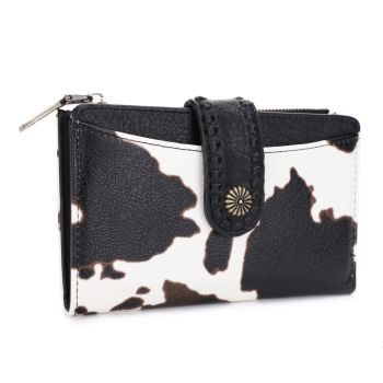 EJ60267-7C COW/BK ANIMAL WALLET