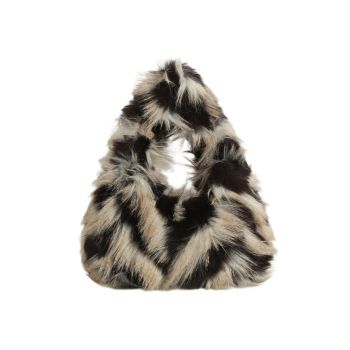 EWB171-M3 BR CROSS BODY FUR BAG
