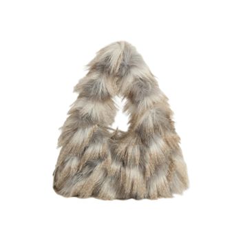 EWB171-M4 GY CROSS BODY FUR BAG