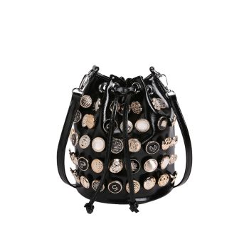EWB356 BK BUTTON STUD DESIGNER BAG