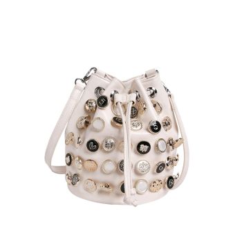 EWB356 WT BUTTON STUD DESIGNER BAG
