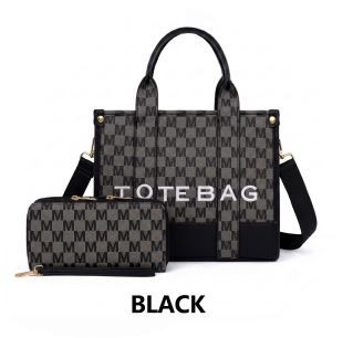 F2633-M BK/BK CROSS BODY BAG WITH WALLET