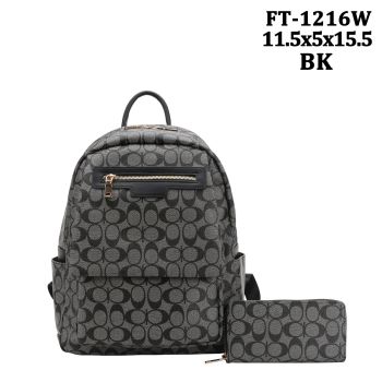 FT-1216W BK BACKPACK WITH WALLET
