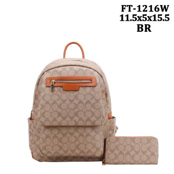 FT-1216W BR BACKPACK WITH WALLET