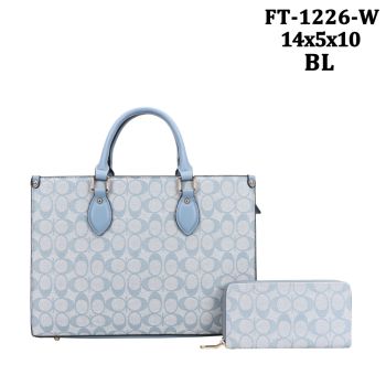 FT-1226WBL MONOGLAN SHOPPING BAG WITH WALLET