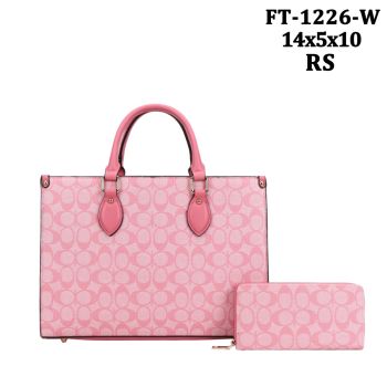 FT-1226WRS MONOGLAN SHOPPING BAG WITH WALLET