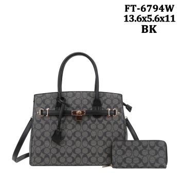 FT-6794W BK WITH MONOGRAM WITH WALLET