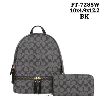 FT-7285W BK BACKPACK WITH WALLAET