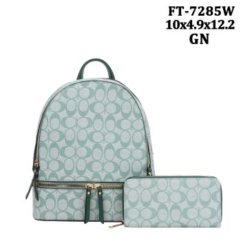 FT-7285W GN BACKPACK WITH WALLAET