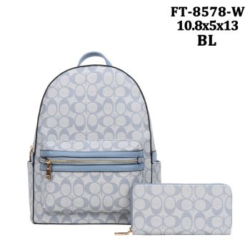 FT-8578W BL DESINER BAGPACK WITH WALLET