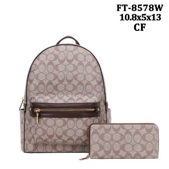 FT-8578W CF DESINER BAGPACK WITH WALLET