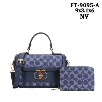 FT-9095ANV MONOGLAM CROSS BODY BAG WITH WALLET