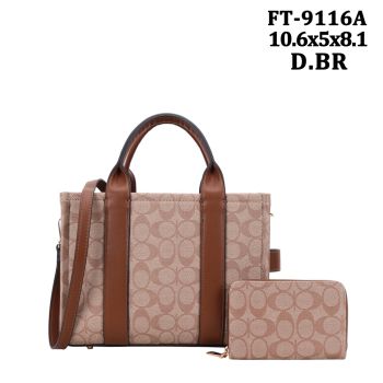 XFT-9116ADBR DESIGNER DRAWSTERING BAG WITH WALLET