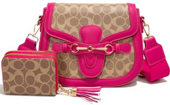 CC25521-M2 FU CROSS BODY HANDBAG WITH WALLET