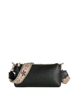 GL-0072 BK CROSS BODY WITH GUITAR STRIPE