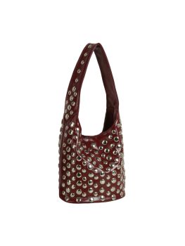 GMS-0054RD STUD DESIGNER BAG