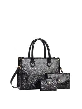 GMS-5005 WT EMBOSSY DESIGNER 3PC SETS BAG 