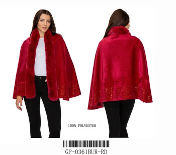 GP-0361 BD/RD WINTER PONCHO 