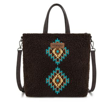 WG263-2002CF Wrangler Sherpa Aztec Sherpa Tote/Crossbody