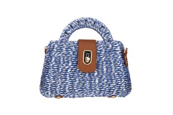 HBG105482 BL STRAW CROS BODY BAG