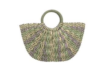 HBG105515 GR STRAW BAG