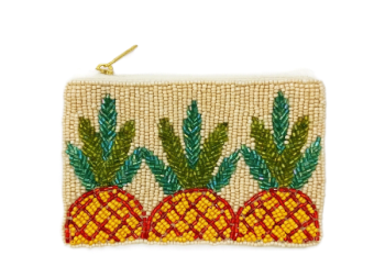 HD00651 PINE APPLE BEADED COIN PURSE