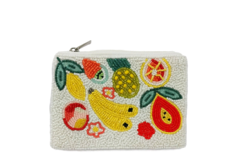 HD00655 MIX FRUIT BEADED COIN PURSE