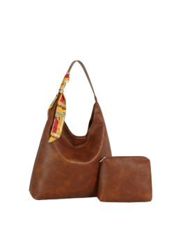 HB-0160BR DESIGNER HOBO BAG WITH WALLET