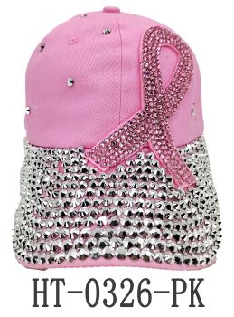 HT-0326 PK PINK RIBBON HAT