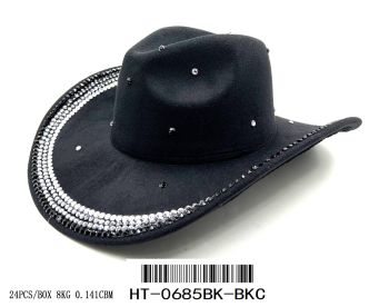 HT-0685BK/CL COWBOY BLING HAT