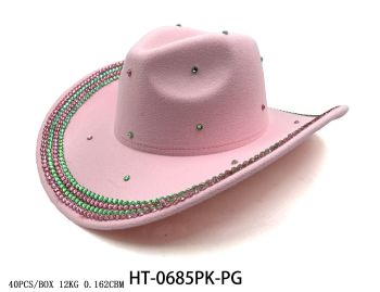 HT-0685PK/PG COWBOY BLING HAT