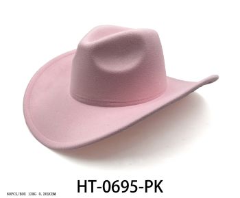 HT-0695 PK SOLID COWBOY HAT 
