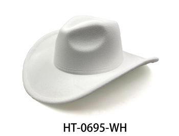 HT-0695 WT SOLID COWBOY HAT 