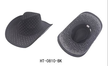 HT-0810BK COWBOY BLING STONE HAT