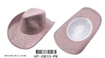 HT-0810PK COWBOY BLING STONE HAT
