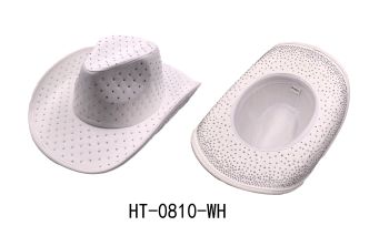 HT-0810WT COWBOY BLING STONE HAT