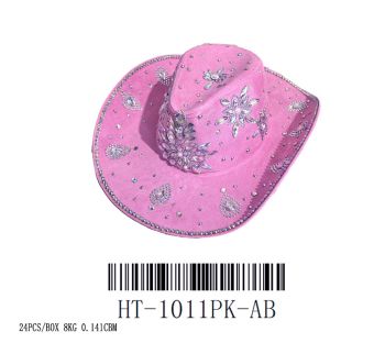 HT-1011PK/AB BLING COWBOY HAT 