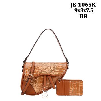 JE-1065K BR GUN SHAPE BAG WITH WALLET