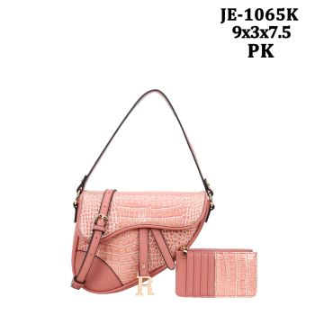 JE-1065K PK GUN SHAPE BAG WITH WALLET