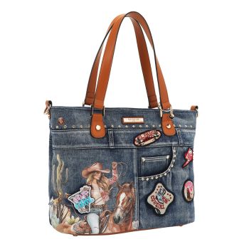 JS17027 SOFIA MONTANA NICOLE LEE DENIM BAG